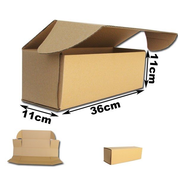 36x11x11cm Cajas Postales Automontables de carton canal simple.