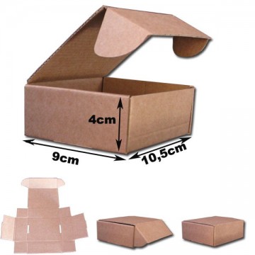 10,5x9x4cm. Cajas Automontables Microcanal Marrón.