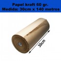 Rollo de papel Kraft Mini. 30cm x 140metros. 60gr.