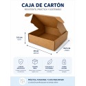 19x16,5x5,5cm. Cajas automontables Kraft Marrón